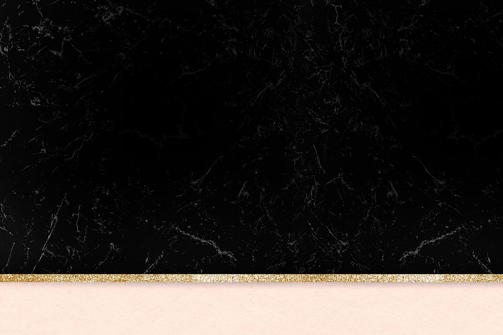Black aesthetic marble golden sparkly background