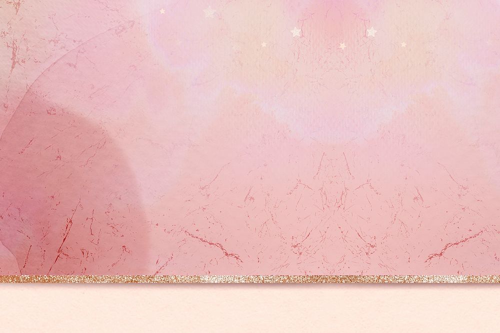 Pink aesthetic marble (golden sparkly background