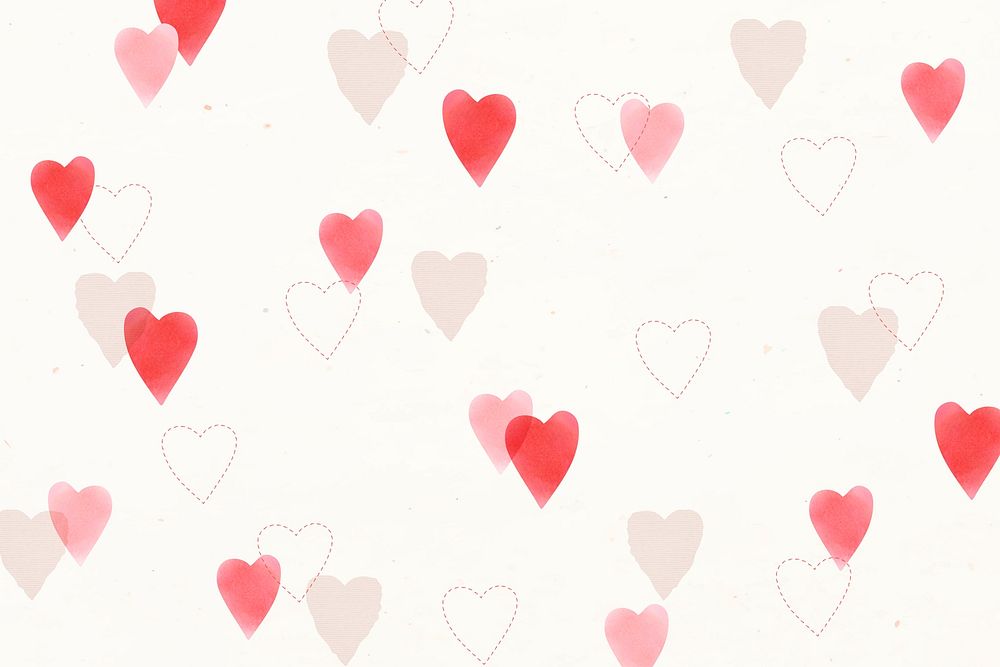 Cute heart pattern psd background for Valentine&rsquo;s day