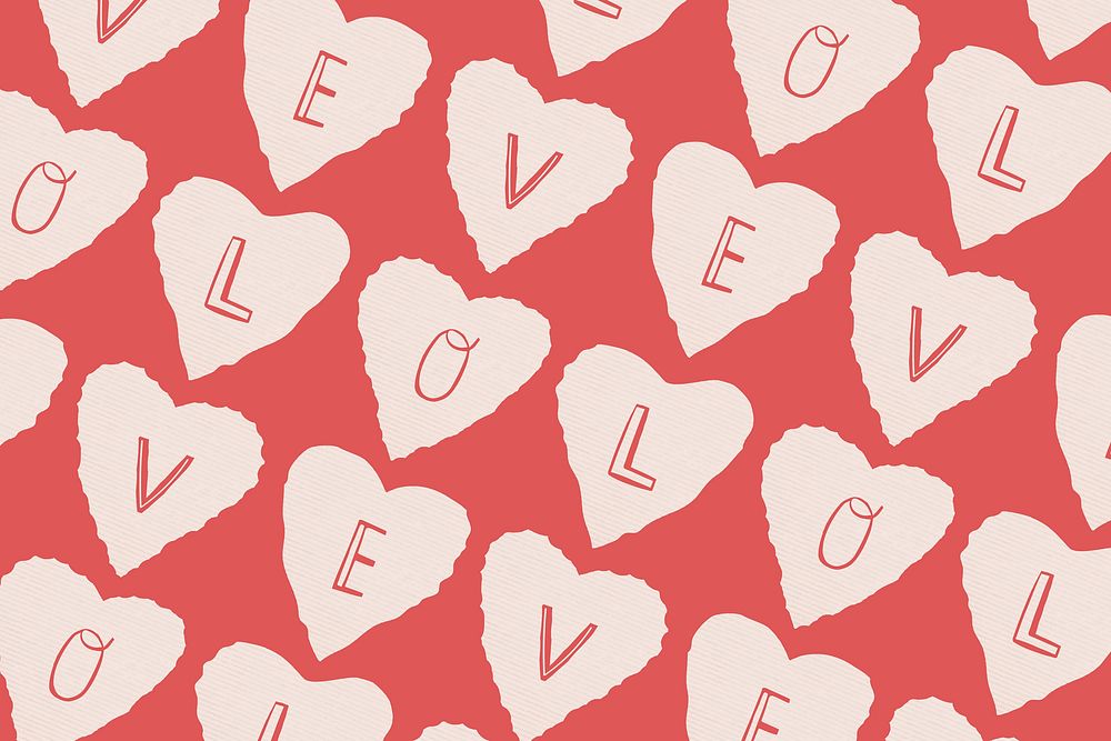 Romantic love pattern vector background 