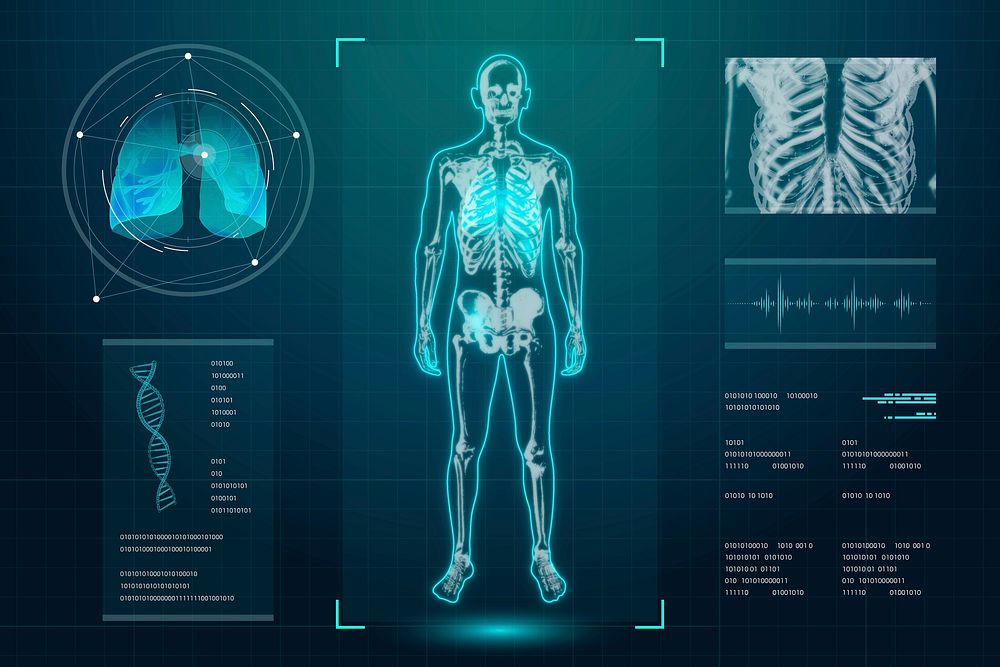 Full body scan medical hologram user interface