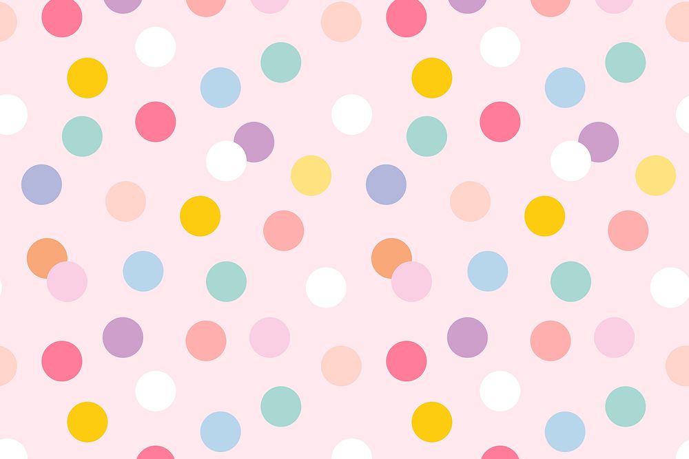 Cute background psd with polka dot pattern