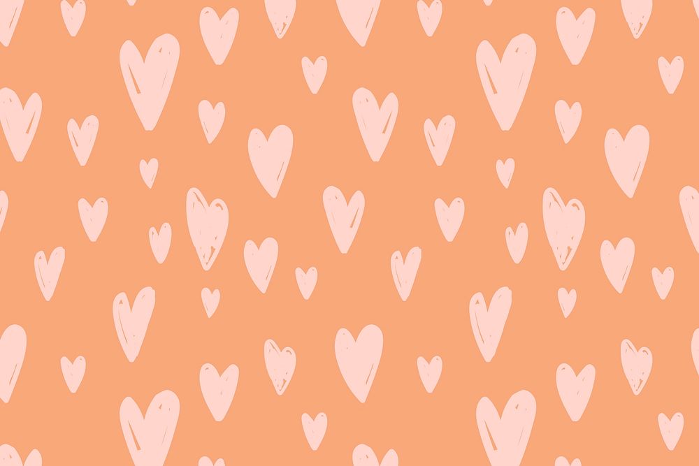 Heart background psd in cute pastel pattern