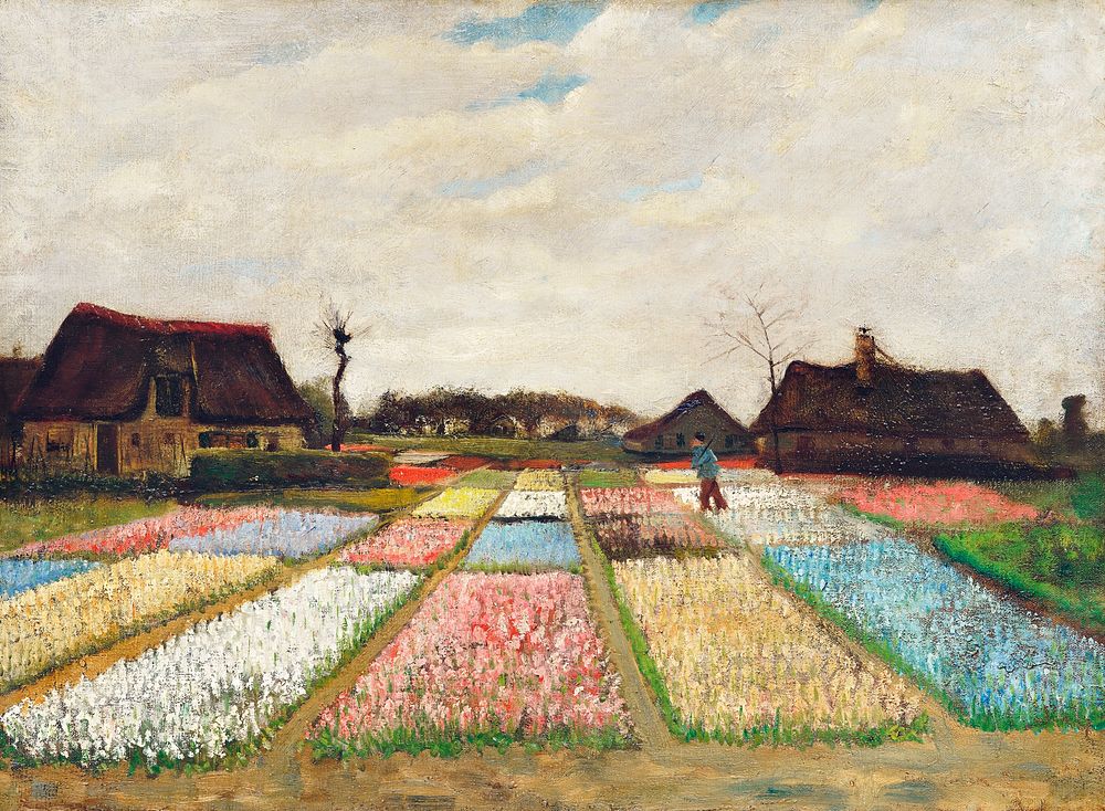 Flower Beds in Holland (1883) by Vincent Van Gogh. Original from The National Gallery of Art. Digitally enhanced by rawpixel.