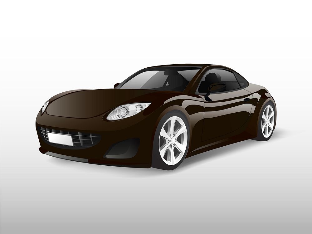 Brown sports car isolated on white vector