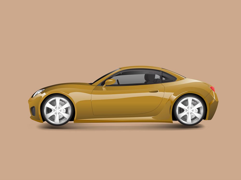 Brown sports car in a brown background vector