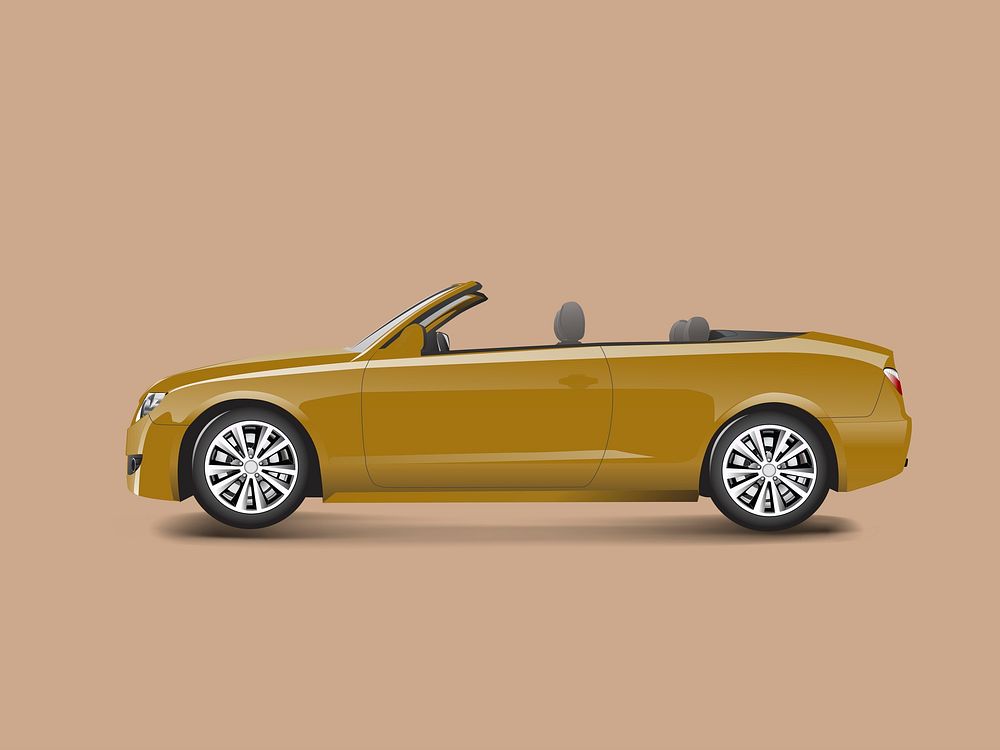 Brown convertible in a brown background vector