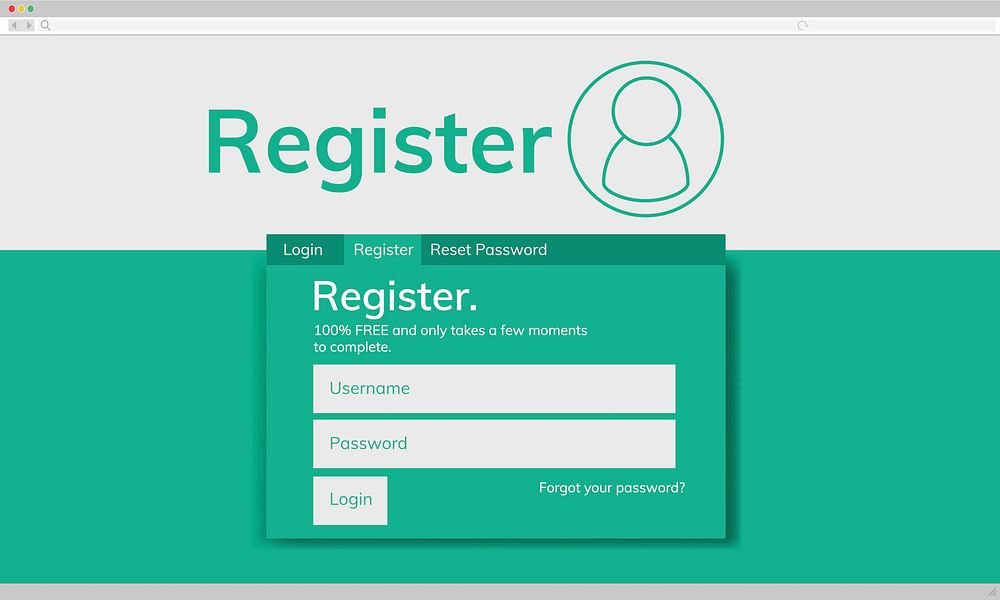 Illustraion of account register template vector