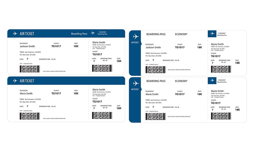 Illustration of airplane ticket vector
