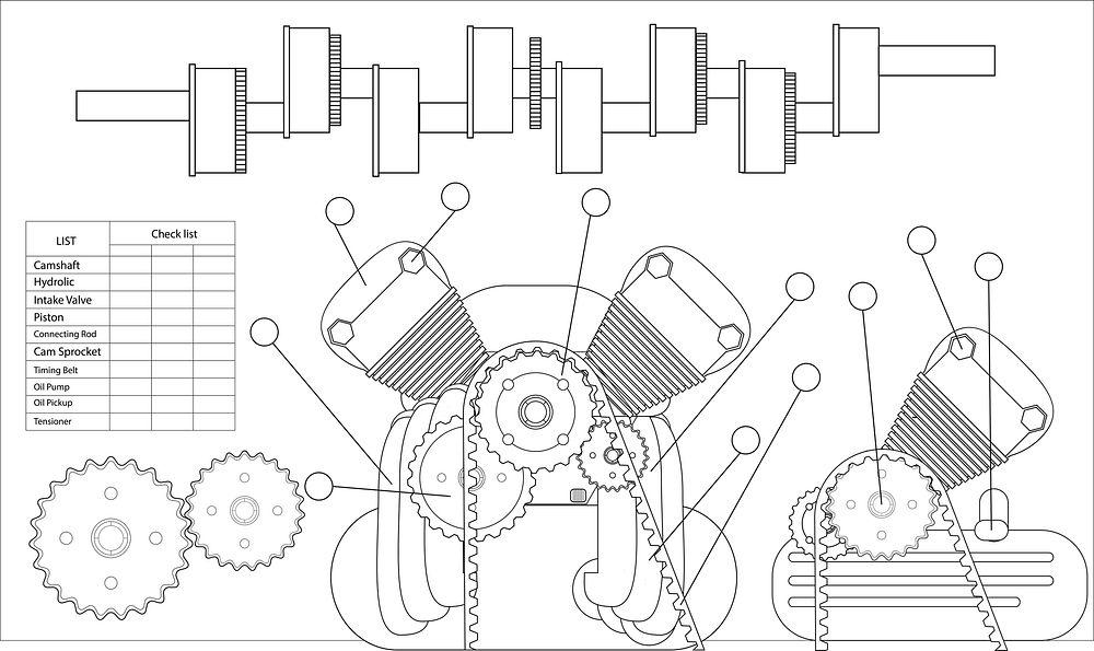 Illustration of machine checklist vector
