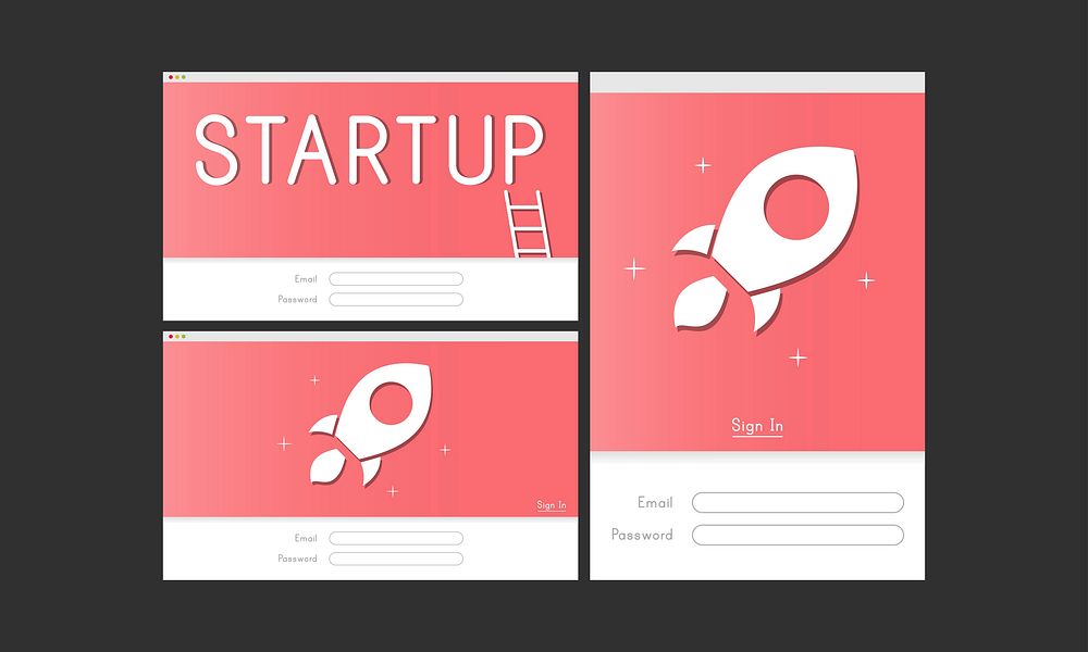 Illustration of startup business vector