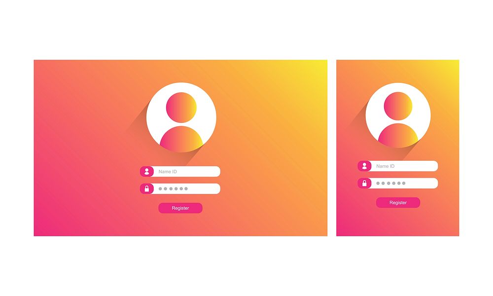 Illustraion of log in template vector