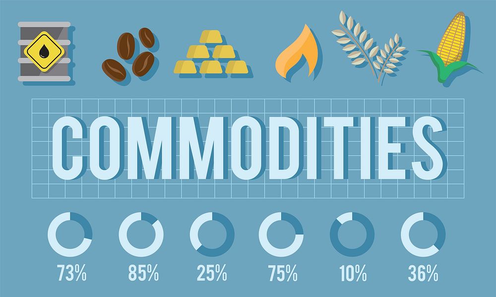 Illustration of commodities vector