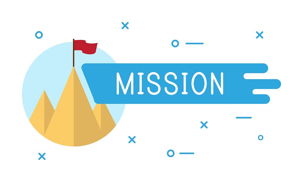 Illustration of business mission vector