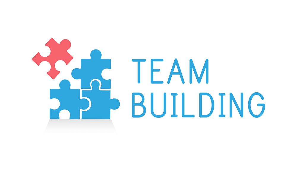 Illustration of jigsaw team building vector