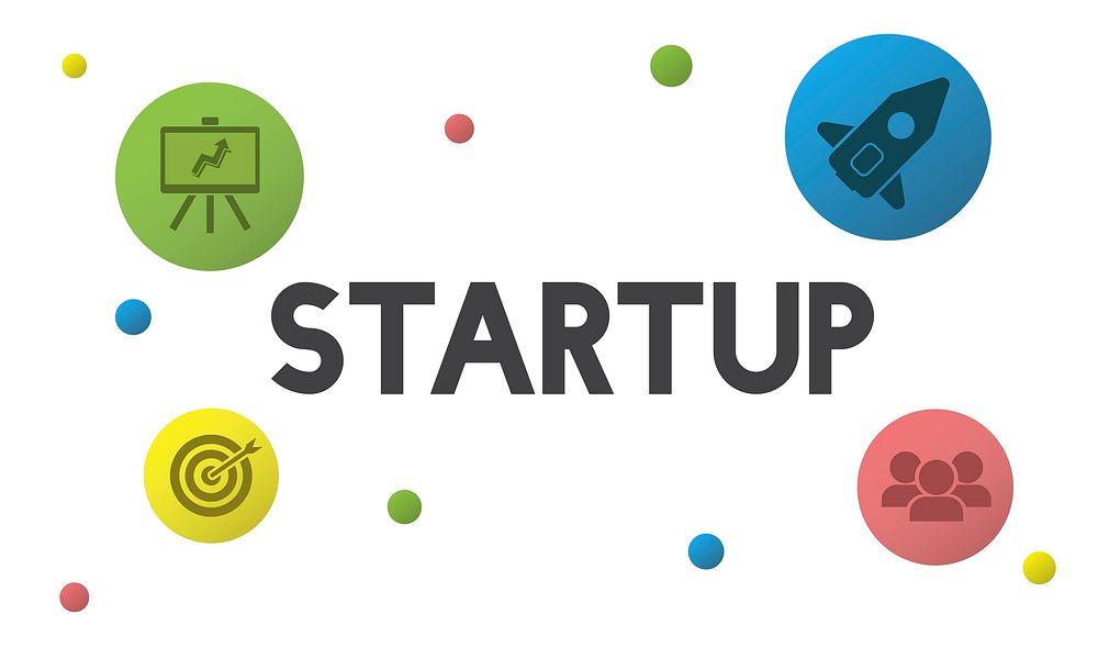 Illustration of startup business vector