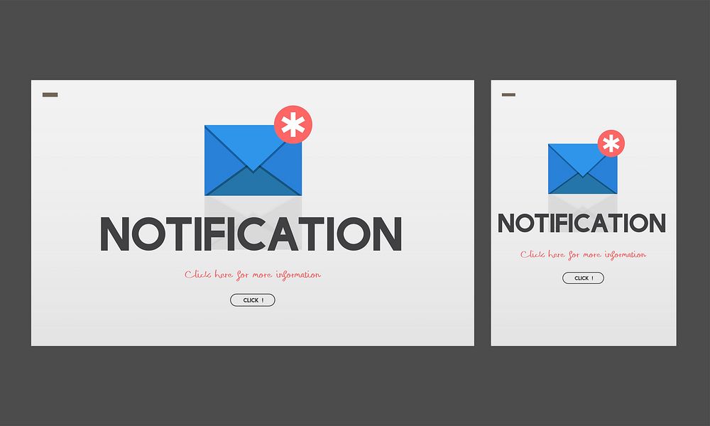 Illustration of notification message vector