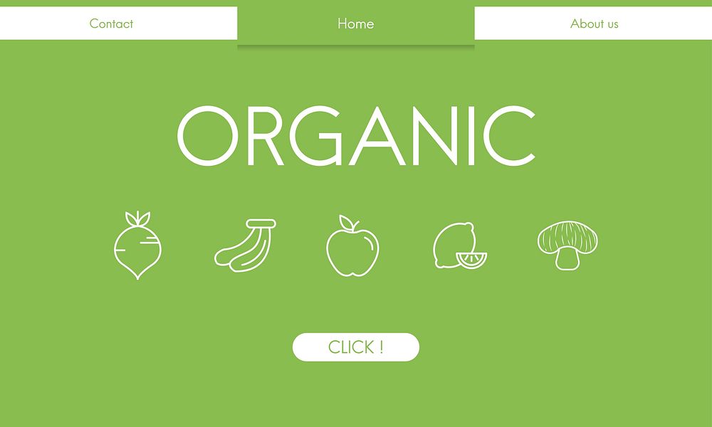 Illsutrated of organic food background vector