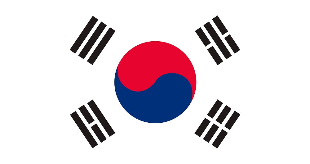 Illustration of South Korea flag vector