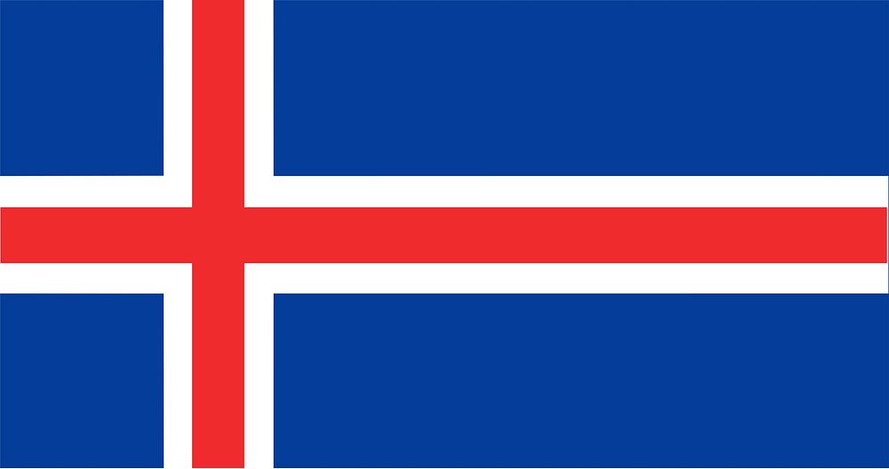 Illustration of Iceland flag vector