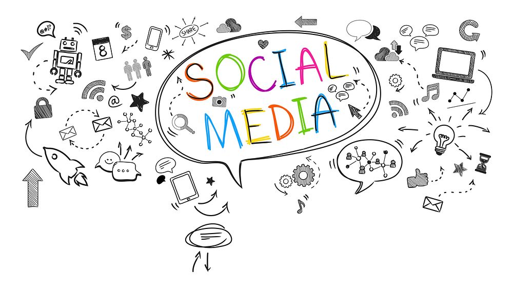 Illustration of social media concept vector