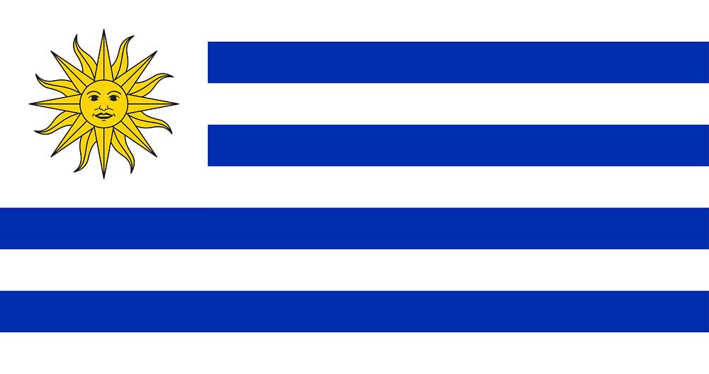 The national flag of Uruguay vector