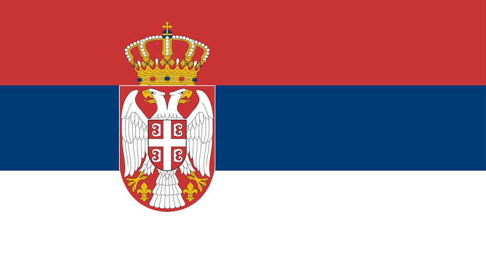 The national flag of Serbia vector