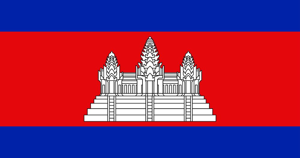 The national flag of Cambodia vector