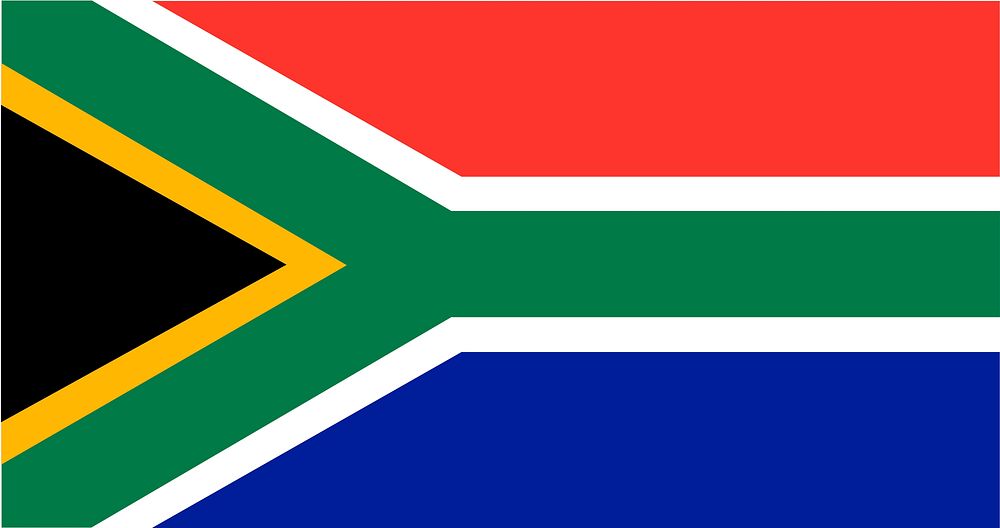 The national flag of South Africa vector