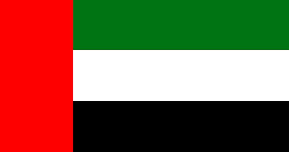 The national flag of The United Arab Emirates vector