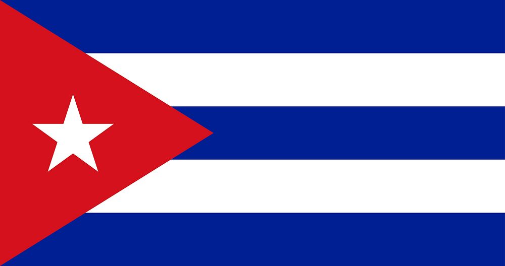 The national flag of Cuba vector