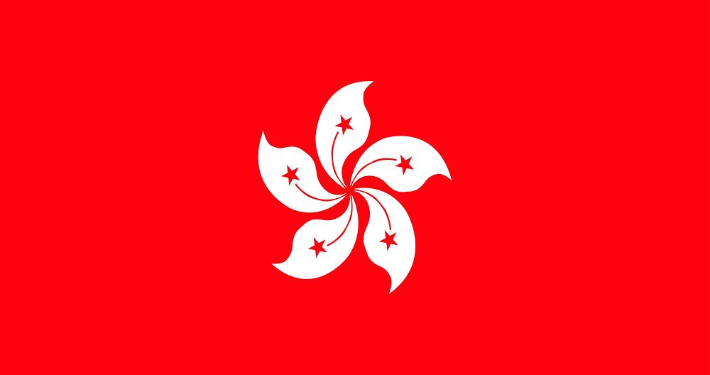 The national flag of Hong Kong vector