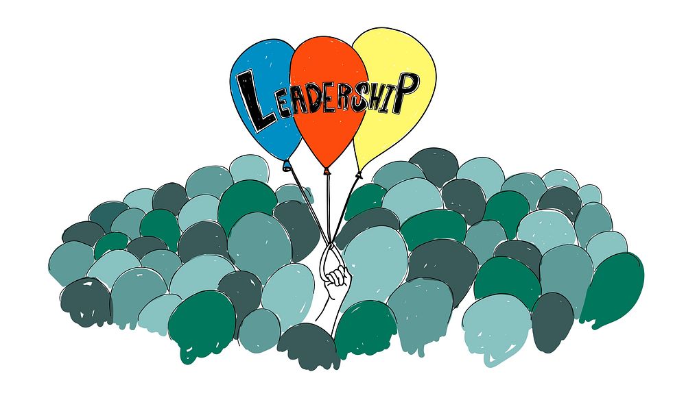 Illustration of leadertship vector