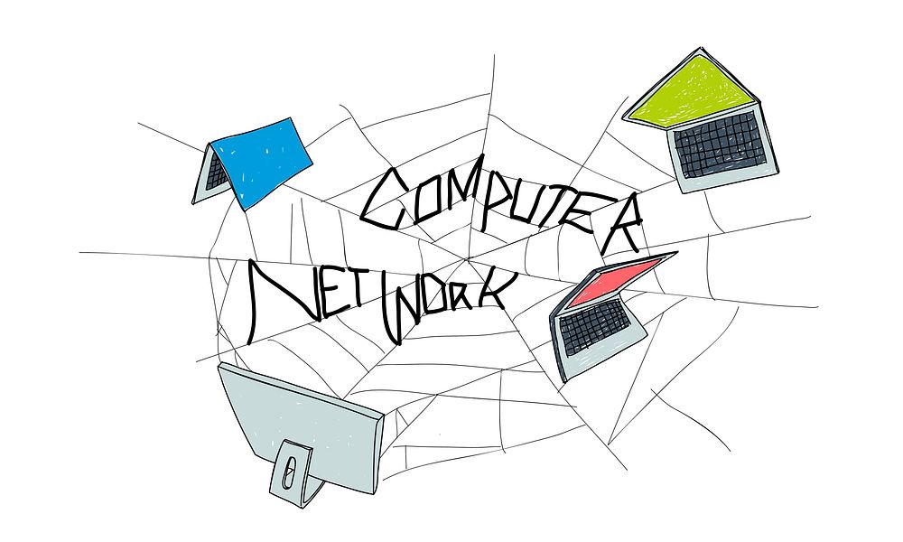 Illustration of global network concept vector
