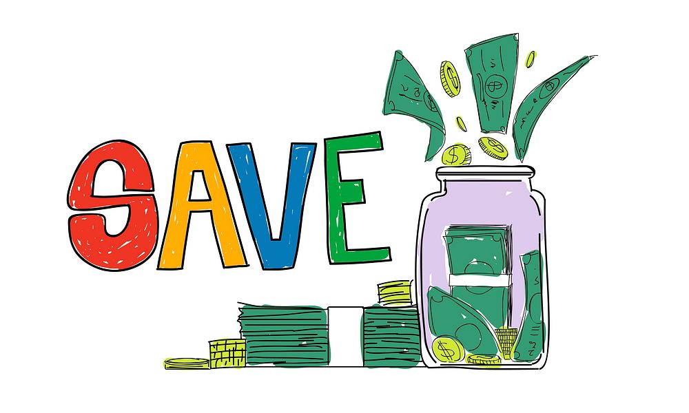 Illustration of money savings vector