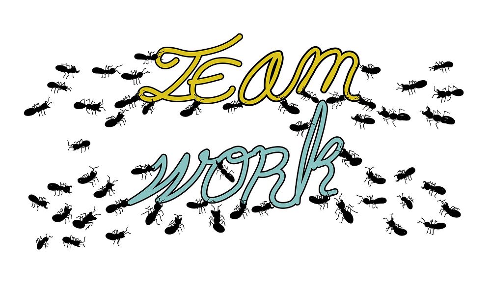 Illustration of team work concept vector