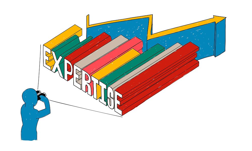 Illustration of business expertise vector