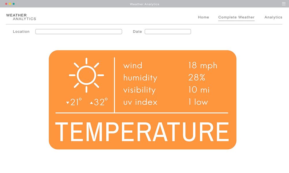 Illustration of weather forecast vector