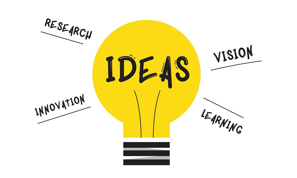 Illustration of light bulb ideas vector
