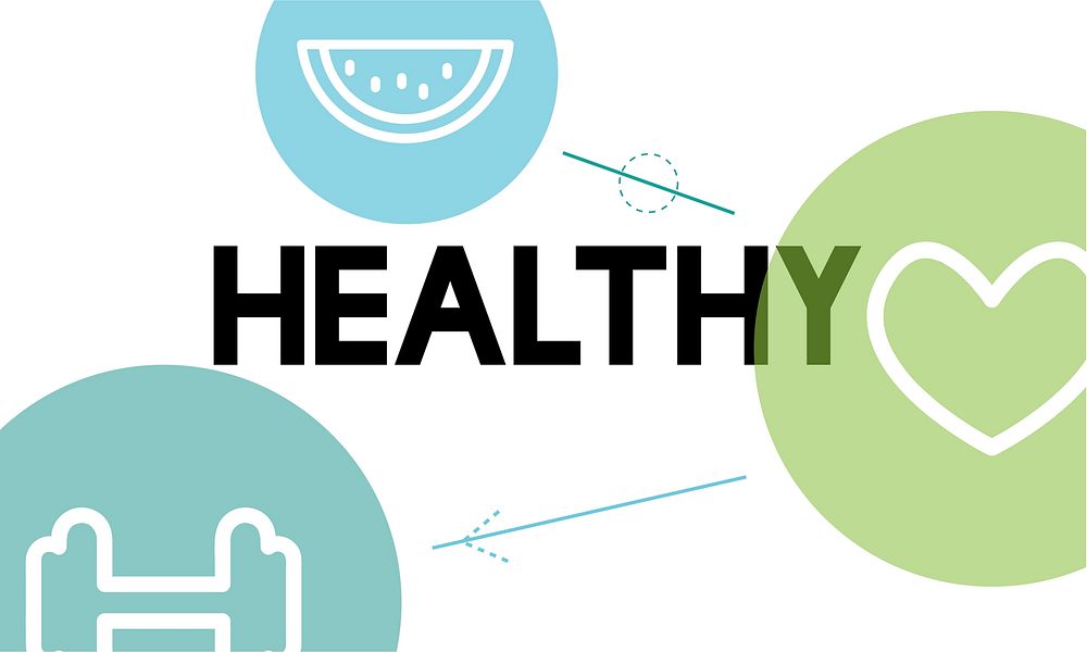 Illustration of healthy living concept vector