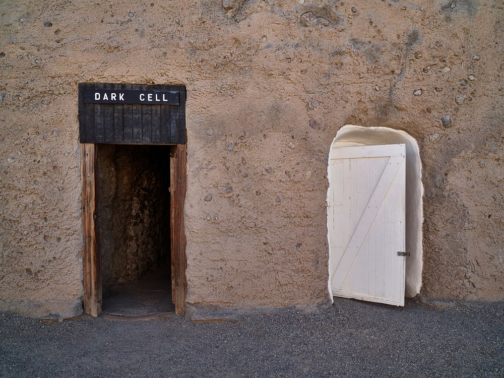 The solitary-confinement &ldquo;dark cell&rdquo; at the Yuma Territorial Prison State Historic Park in Yuma, Arizona.