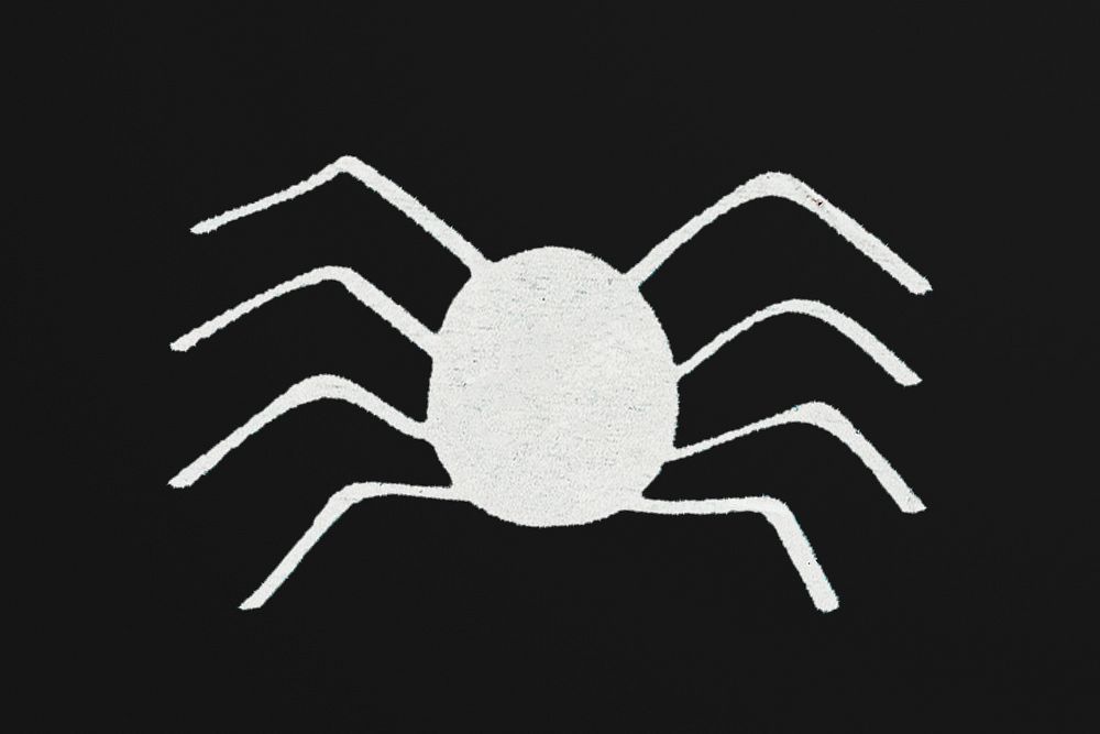 Halloween gray spider sticker overlay design resource