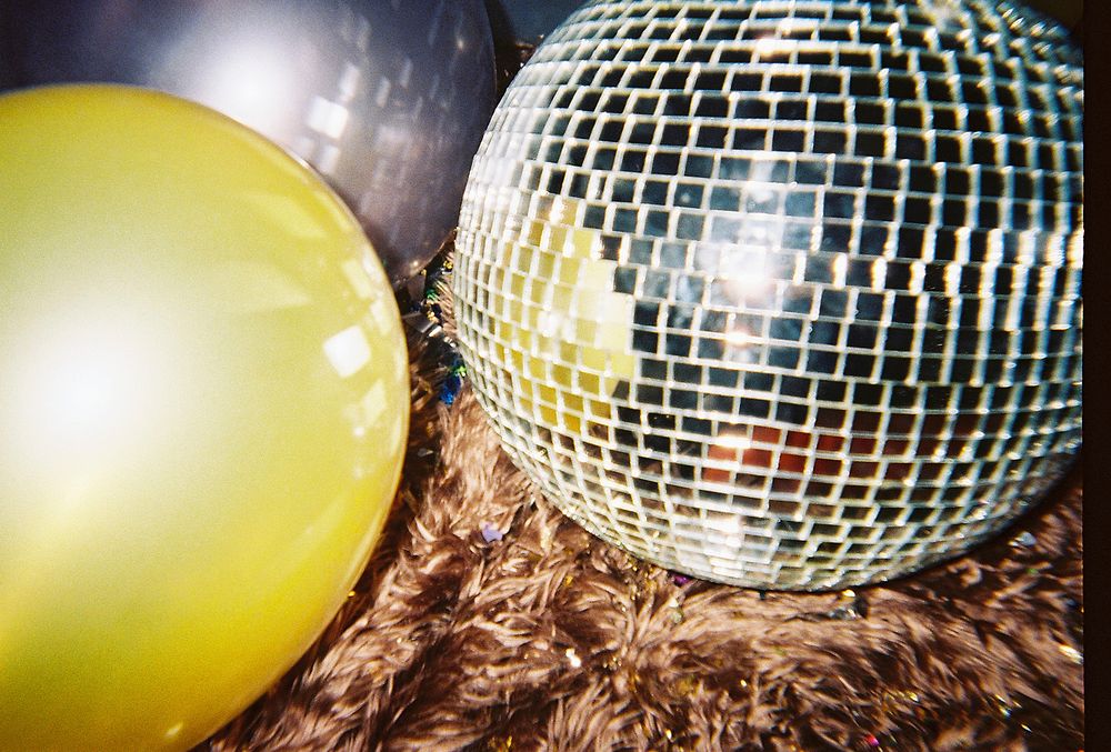 Disco balls in a party