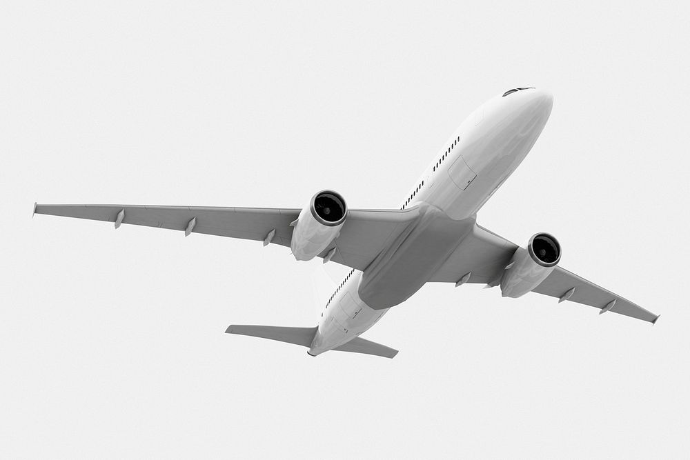 3D airplane, air travel vehicle psd