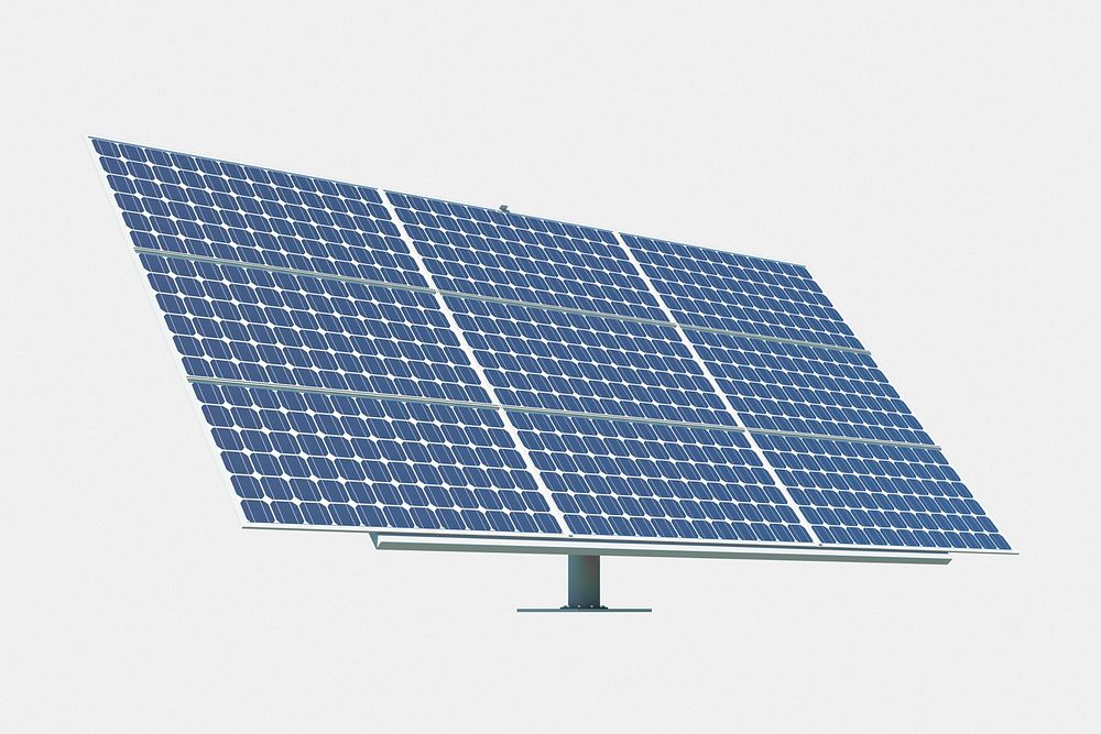 3D solar panel, renewable energy source psd