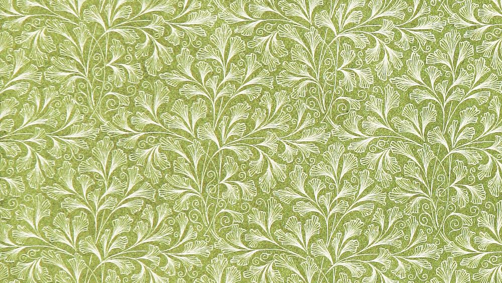 Green desktop wallpaper, leaf pattern background, artwork by Jezebel's Daughter