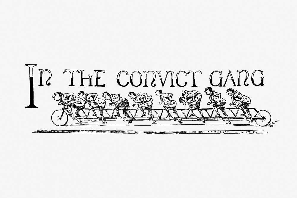 Vintage team of cyclists engraving illustration