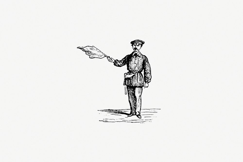 Soldier from Six Weeks Of Vacation (1880) published by Paul Poiré. Original from the British Library. Digitally enhanced by…