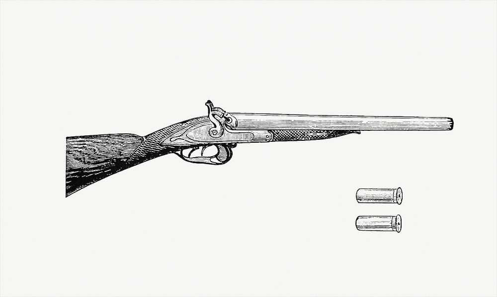 double barrel shotgun sketch