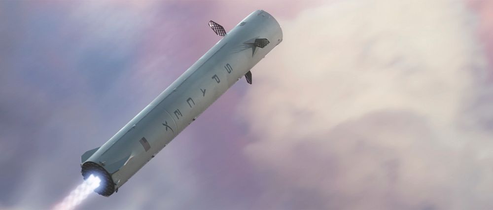 Artist Illustration of Interplanetary Transport System (2016). Original from Official SpaceX Photos. Digitally enhanced by…